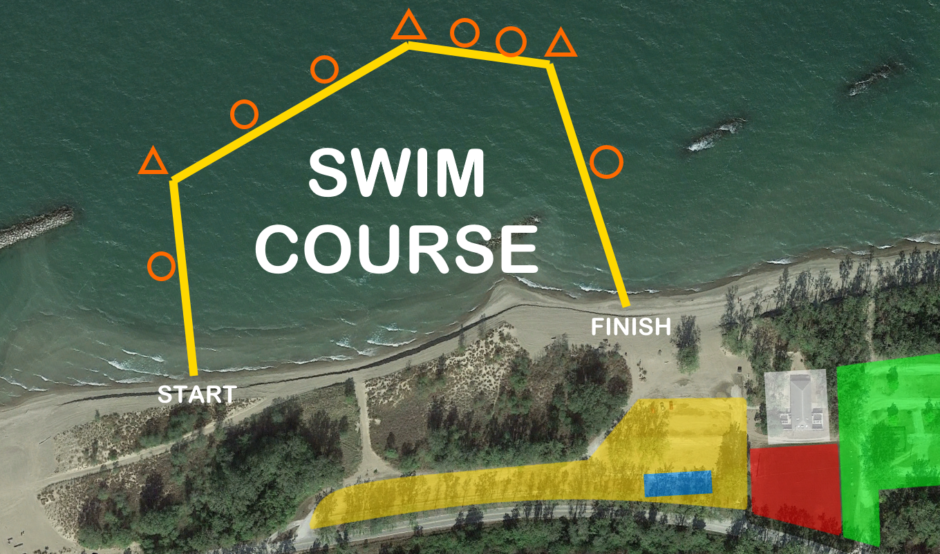 Site Map Swim Course